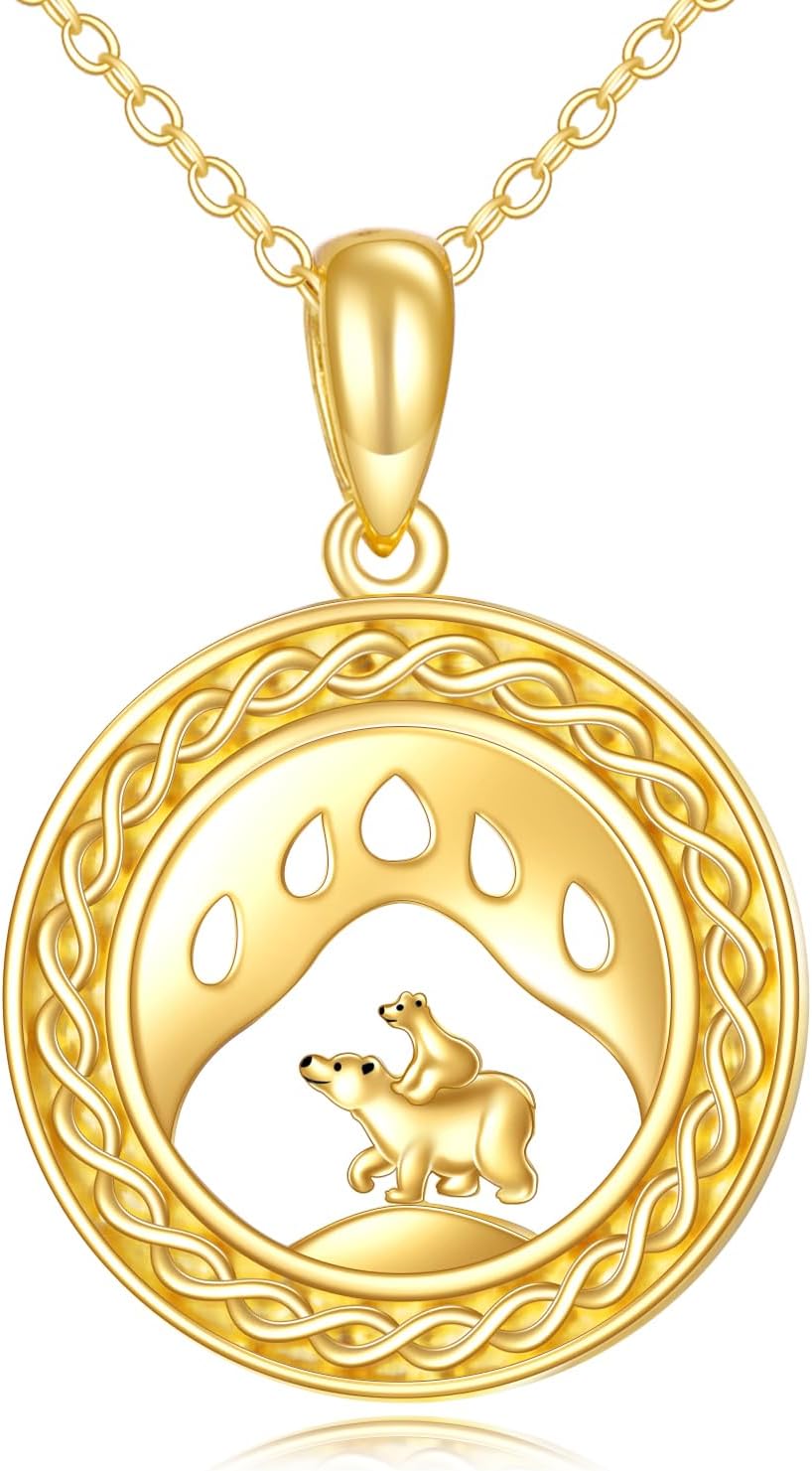 KECHO Christmas Gifts 14k Solid Gold Animals Necklace for Women Giraffe Bee Elephant Ladybug Koala Axolotl Horse Unicorn Cat Necklaces Pendant Jewelry Mothers Day Birthday for Mom Wife Friends