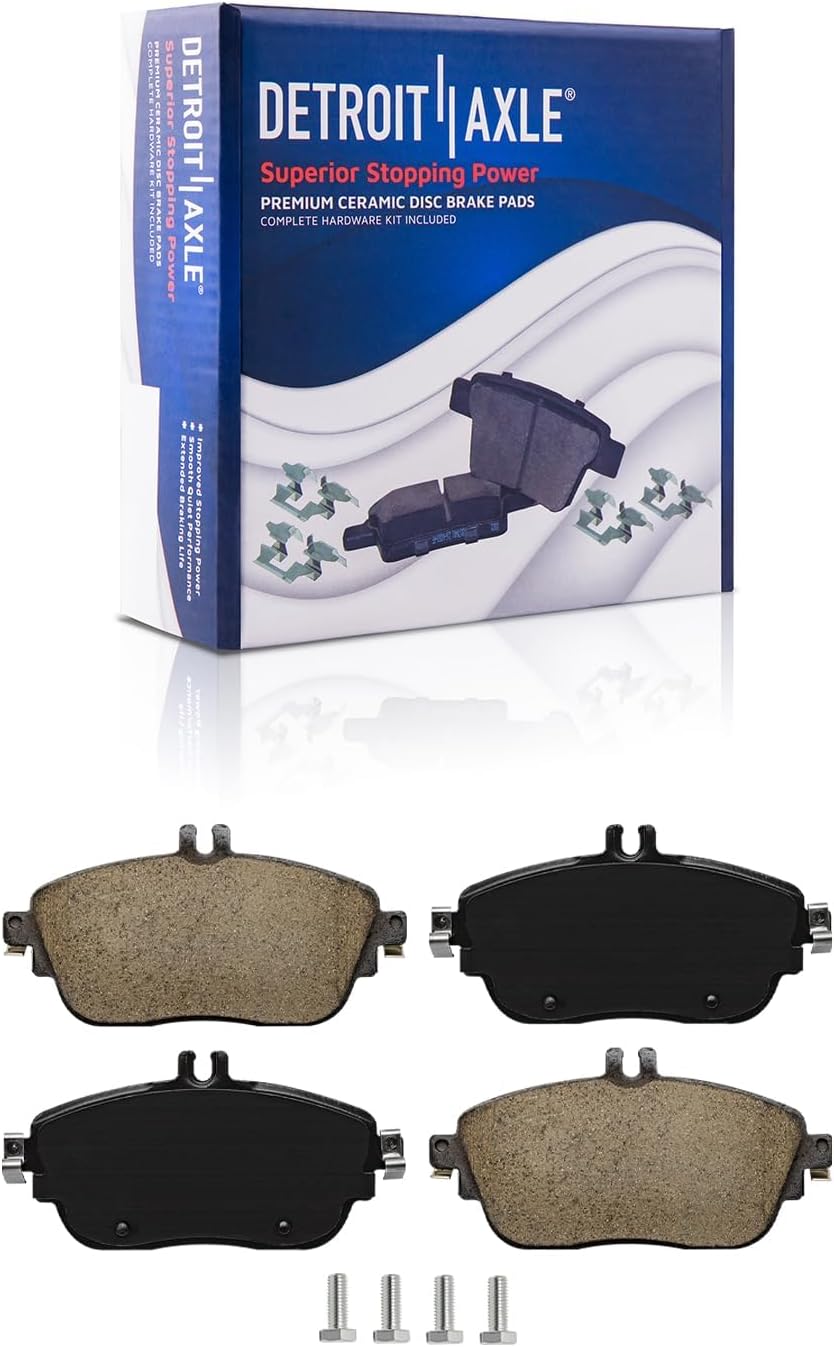 Detroit Axle - 6pc Front Brake Kit for INFINITI 17-19 QX30, Mercedes-Benz 13-17 B250 14-19 CLA250 15-20 GLA250, 12.60' inch Disc Brakes Rotors Ceramic Brake Pads 2016 2017 2018 Replacement