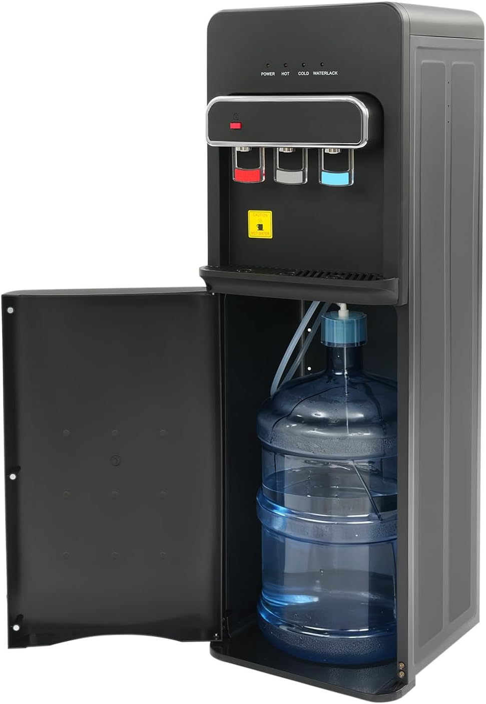 Bottom Loading Water Cooler Dispenser for 3 or 5 Gal Bottles Hot, Cold & Room Water 3 Temperature Settings Water Dispenser with Child Lock Cooling 50°F-59°F for Home Use (Black 2)