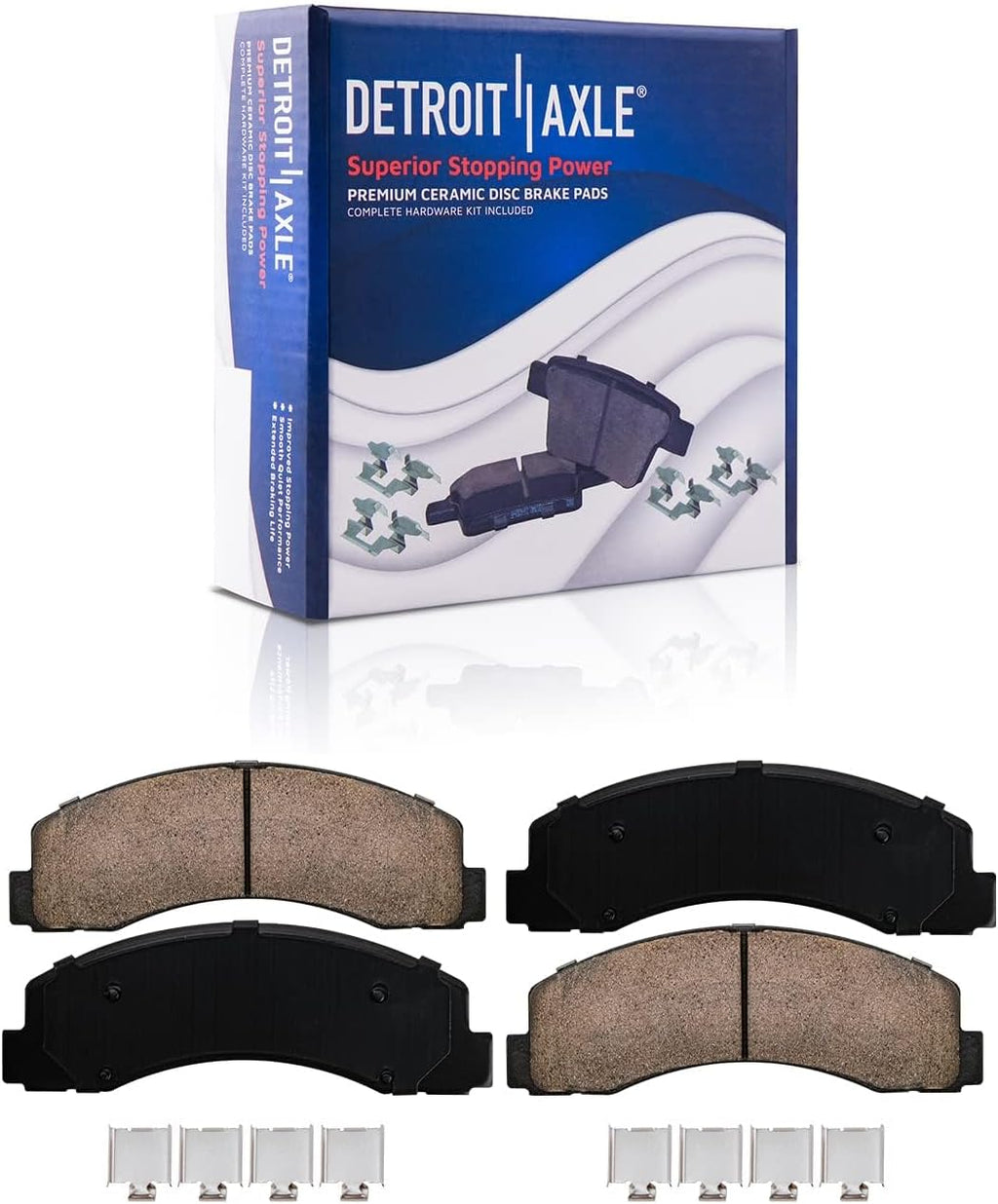 Detroit Axle - Front Brake Kit for 2010-2021 Lincoln Navigator Ford Expedition 2010-2020 F-150 Disc Brake Rotors Ceramic Brakes Pads 2011 2012 2013 2014 2015 2016 2017 2018 2019 Replacement