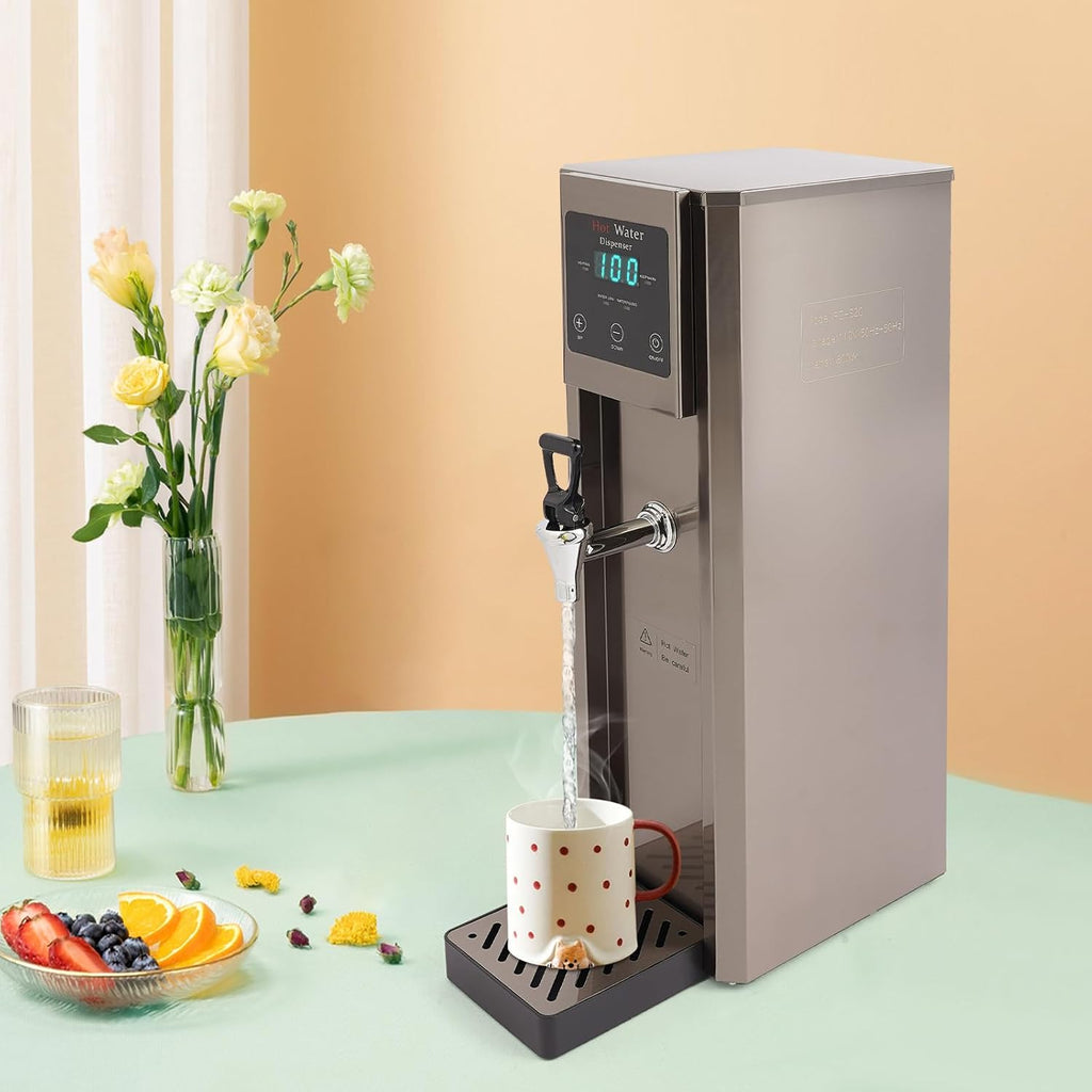 Hot Water Dispenser, 7.8L/2.06 Gal Commercial Electric Water Boiler, Small Step-Heating Water Dispenser, Desktop Drinking Machine for Caterers, Restaurants, Schools