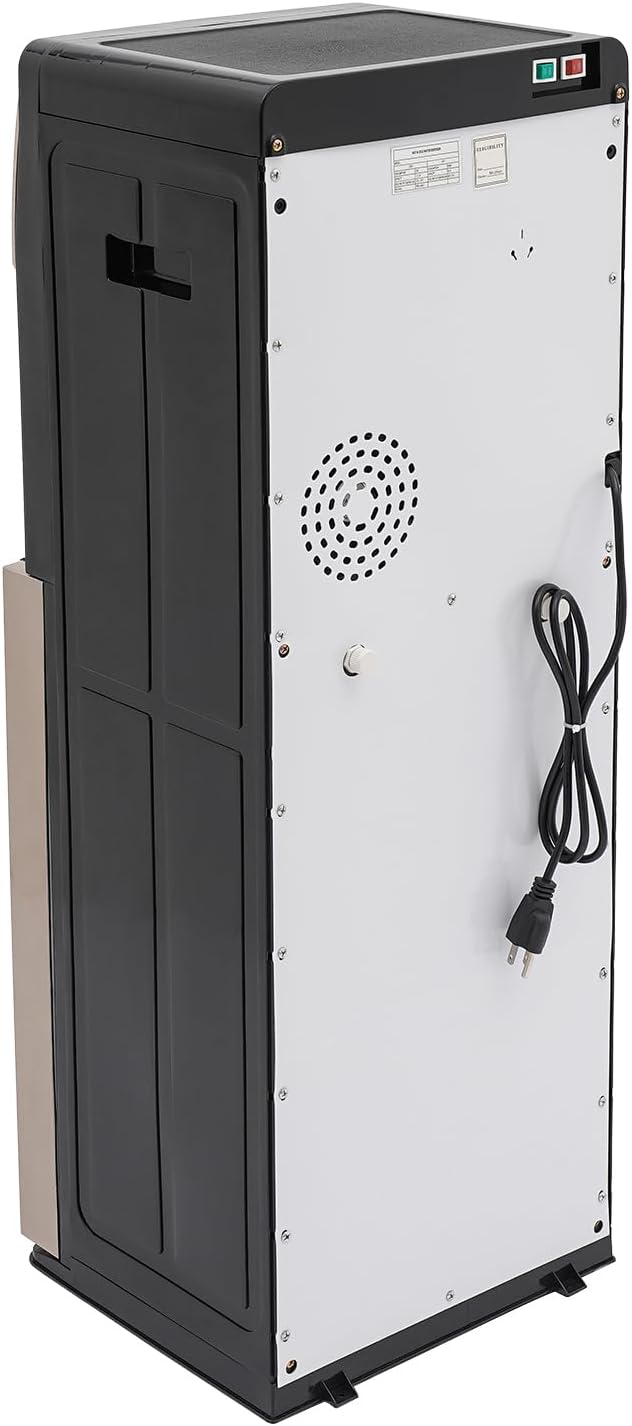 110V Bottom Loading Water Cooler Dispenser, Floor Standing Hot and Cold Water Dispenser with 3-Temperature Settings, Suitable for Home and Office (Champaign Gold)
