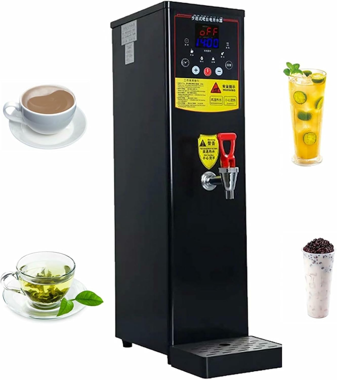Commercial Drinking Hot Water Boiler,Desktop Stainless Steel Hot Water Dispenser with 20L Liner,Auto Temperature Control,for Cafe,Bar,Tea Shop,Canteen,Airport