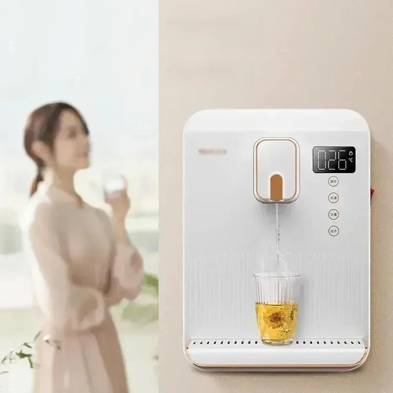 Water Dispenser Water Dispensers, Automatic Kitchen Dispenser, Wall Mounted Electric Drinker, Fountain Dispenser Machine for Hot and Cold Drinking for Home Dispensed