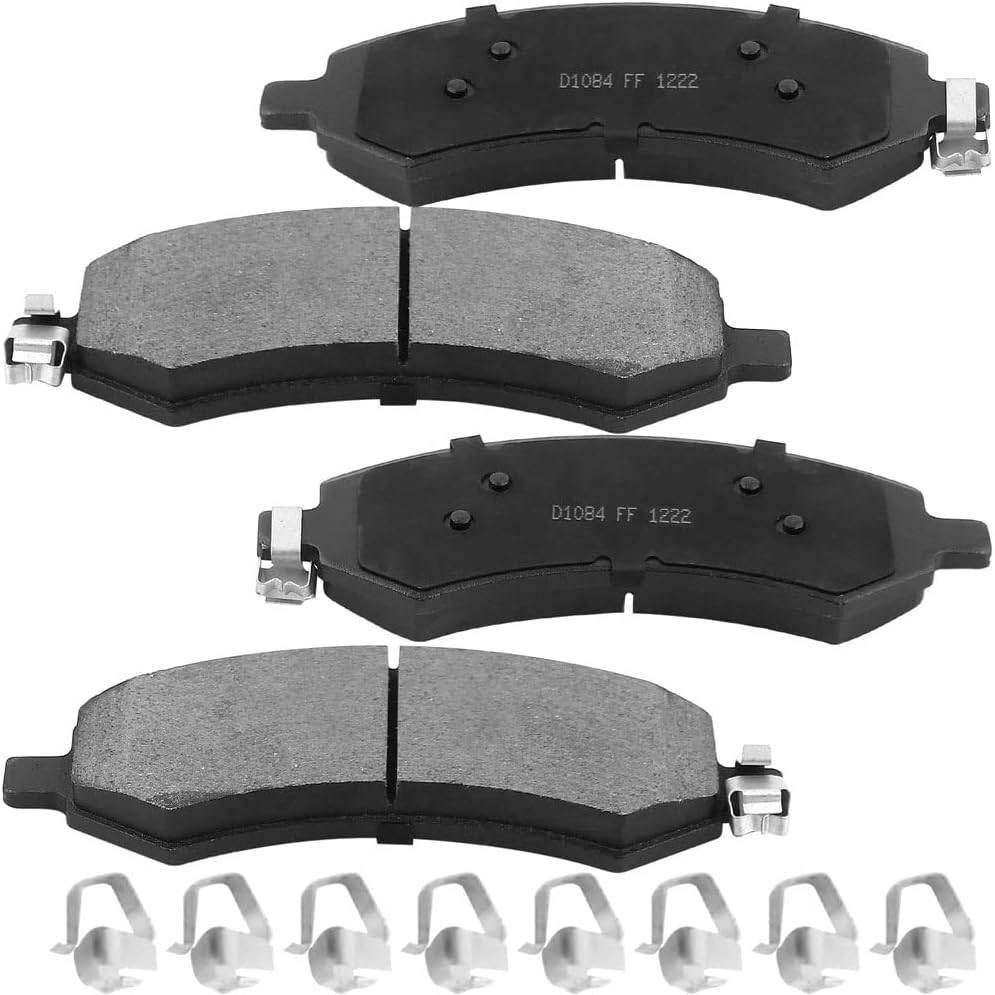 Front Brake Rotors and Pads for 2011-2018 Ram 1500, 2006-2010 Dodge Ram 1500, 2007-2009 Dodge Durango/Chrysler Aspen Drilled and Slotted E-Coating Disc Brake Rotors Ceramic Brakes Pads