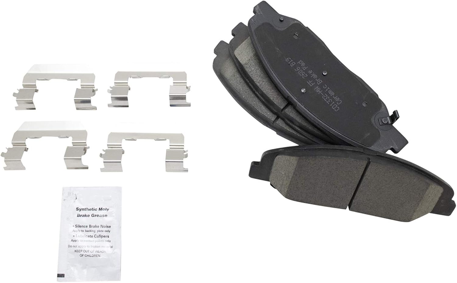 TRQ Front Brake Pad and Rotor Set Ceramic G Coated Vented Rotors Compatible with 2008-2014 Cadillac CTS