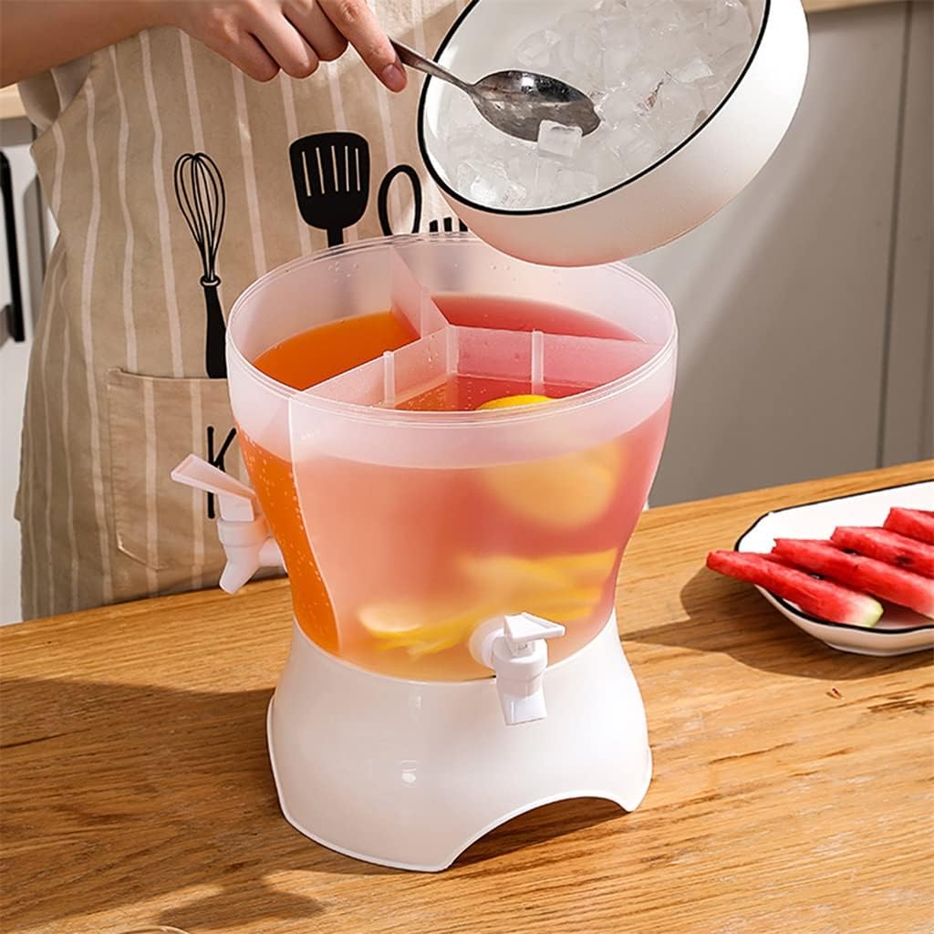 Countertop Water Dispenser Milk Juice Dispenser Refrigerator with Faucet Cold Kettle Teapot Cold Drink Bucket (Color : A, Size : 22 * 27cm)
