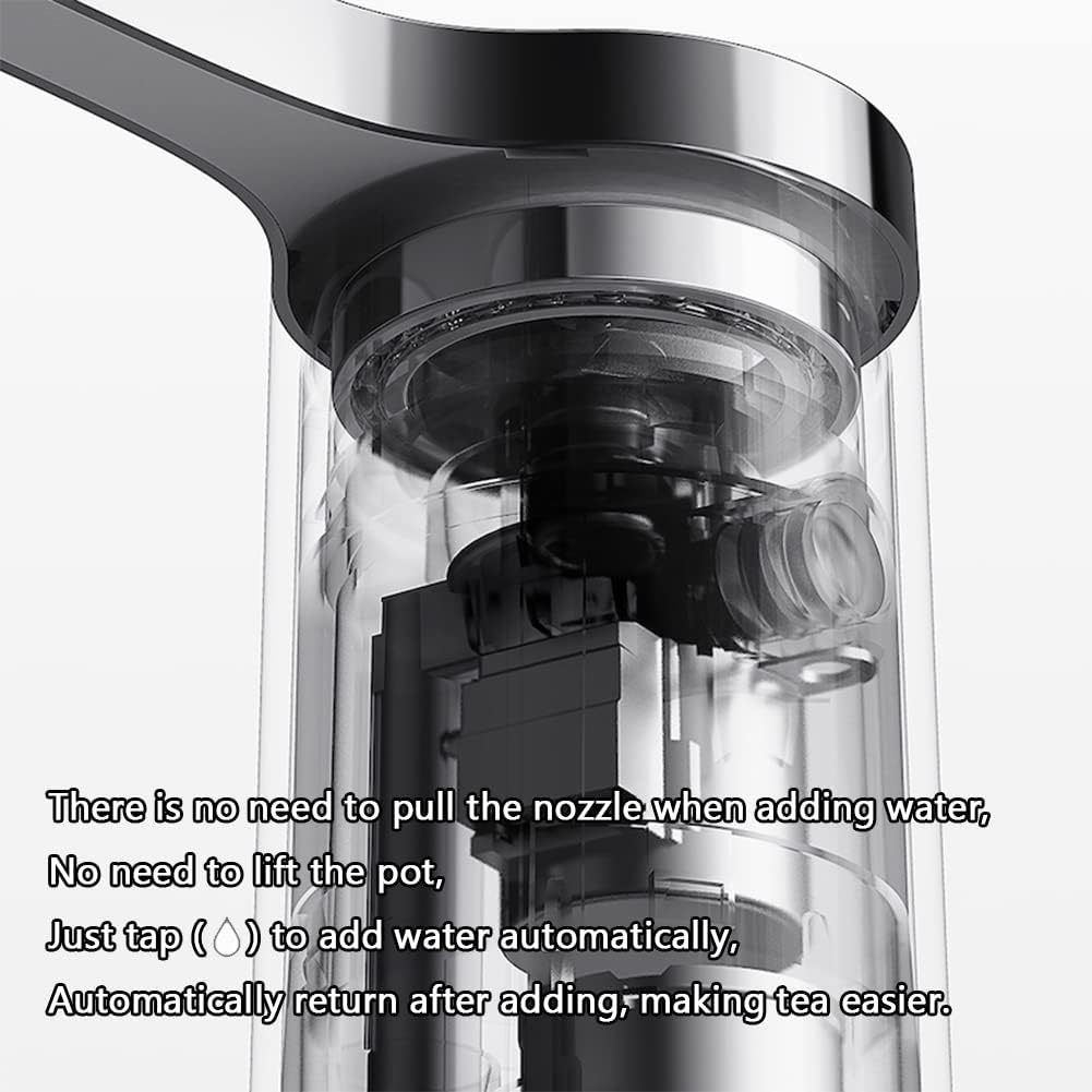 Electric Brewing Kettle, 850Ml Water Station, Quick Boiling Long-Mouth Kettle, Automatic Boiling Water for Tea, Special Kettle for Coffee,Black