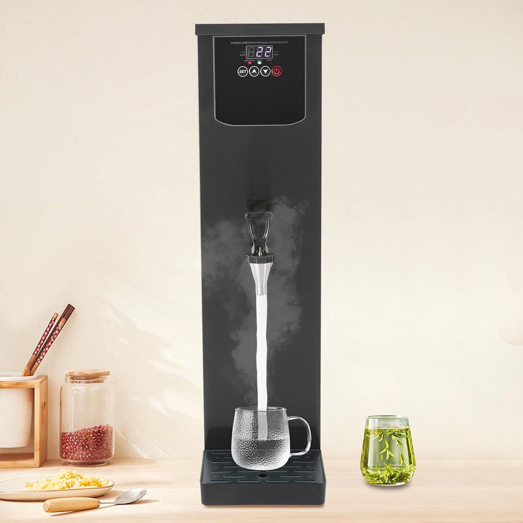 Commercial Hot Water Dispenser, 30L Hot Water Dispenser, 3000W Commercial Water Boiler Countertop with Panel, Fast Boiling for Office, Kitchen, Large Family & Instant Beverage Needs