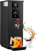 Commercial Hot Water Dispenser, Electric Countertop Step-Heating Boiler for Tea, Coffee, and Desserts in Hotels and Cafés, 60L/H Large Output Black