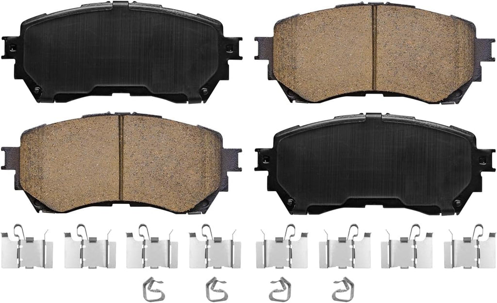 Detroit Axle - Front Brake Kit for 2014-2021 Mazda 6, Disc Brake Rotors Ceramic Brakes Pads with Hardware 2015 2016 2017 2018 2019 2020 Replacement : 11.69' inch Rotor