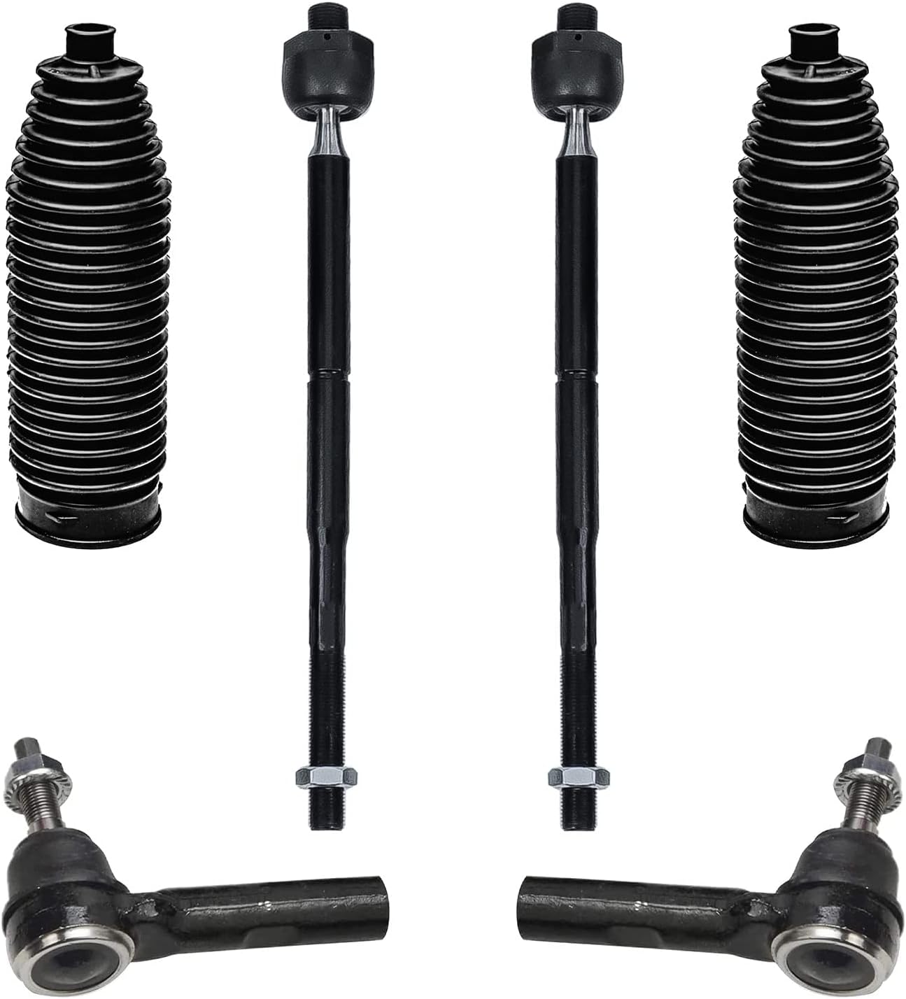Detroit Axle - RWD Front End Suspension Kit Brake Kit for Chrysler 300 Dodge Magnum Charger, Control Arms Wheel Bearing Hubs Struts Brake Rotors Brake Pads Sway Bars Replacement