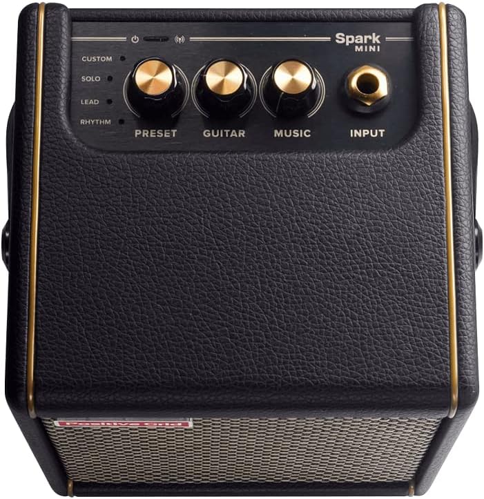 Positive Grid Spark MINI 10W Small Smart Guitar Amp & Bluetooth Speaker | Portable Sound for Guitar Playing at Home or On the Go | Black
