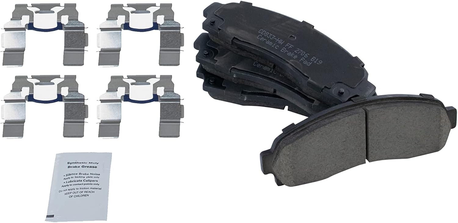 TRQ Front Brake Pad and Rotor Set Ceramic Vented Rotors Calipers Compatible with 2005-2006 Chevrolet Equinox 2006 Pontiac Torrent 2004-2007 Saturn Vue