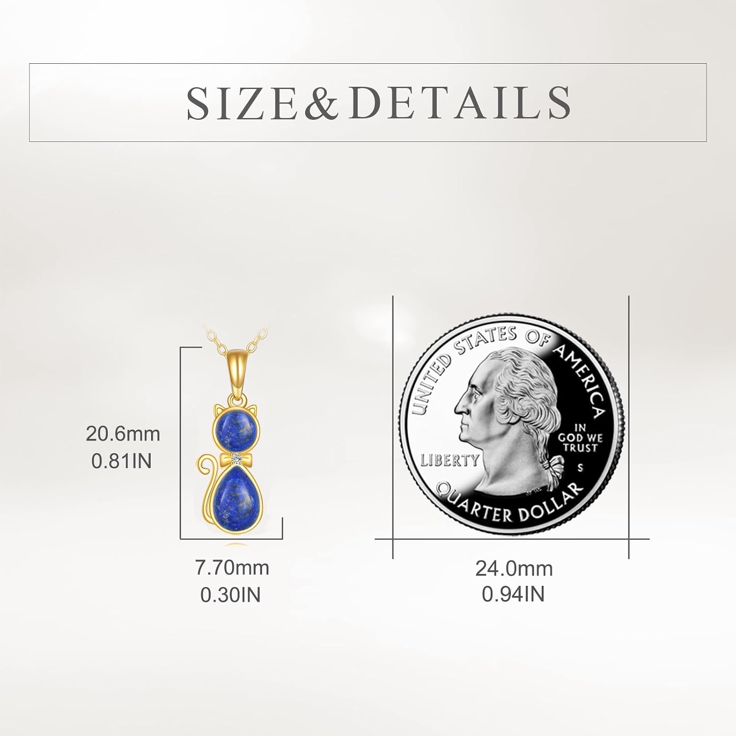 DOVRAN 14K Solid Gold Cat/Butterfly/Heart/Teardrop Necklace for Women 14K Gold Opal/Lapis Lazuli/Black Onyx Pendant Jewelry Gift for Women