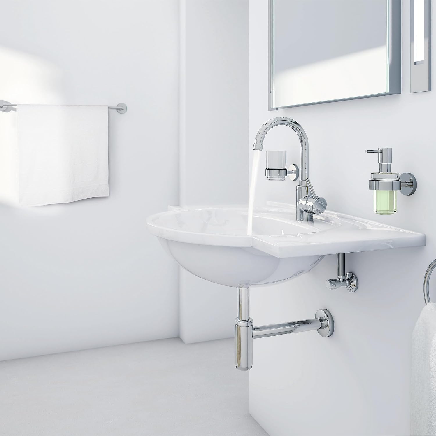 GROHE 32138002 Concetto Single-Handle Bathroom Faucet, Starlight Chrome