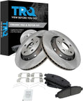 TRQ Front Brake Pad and Rotor Set Ceramic Compatible with 2009-2015 Toyota Venza