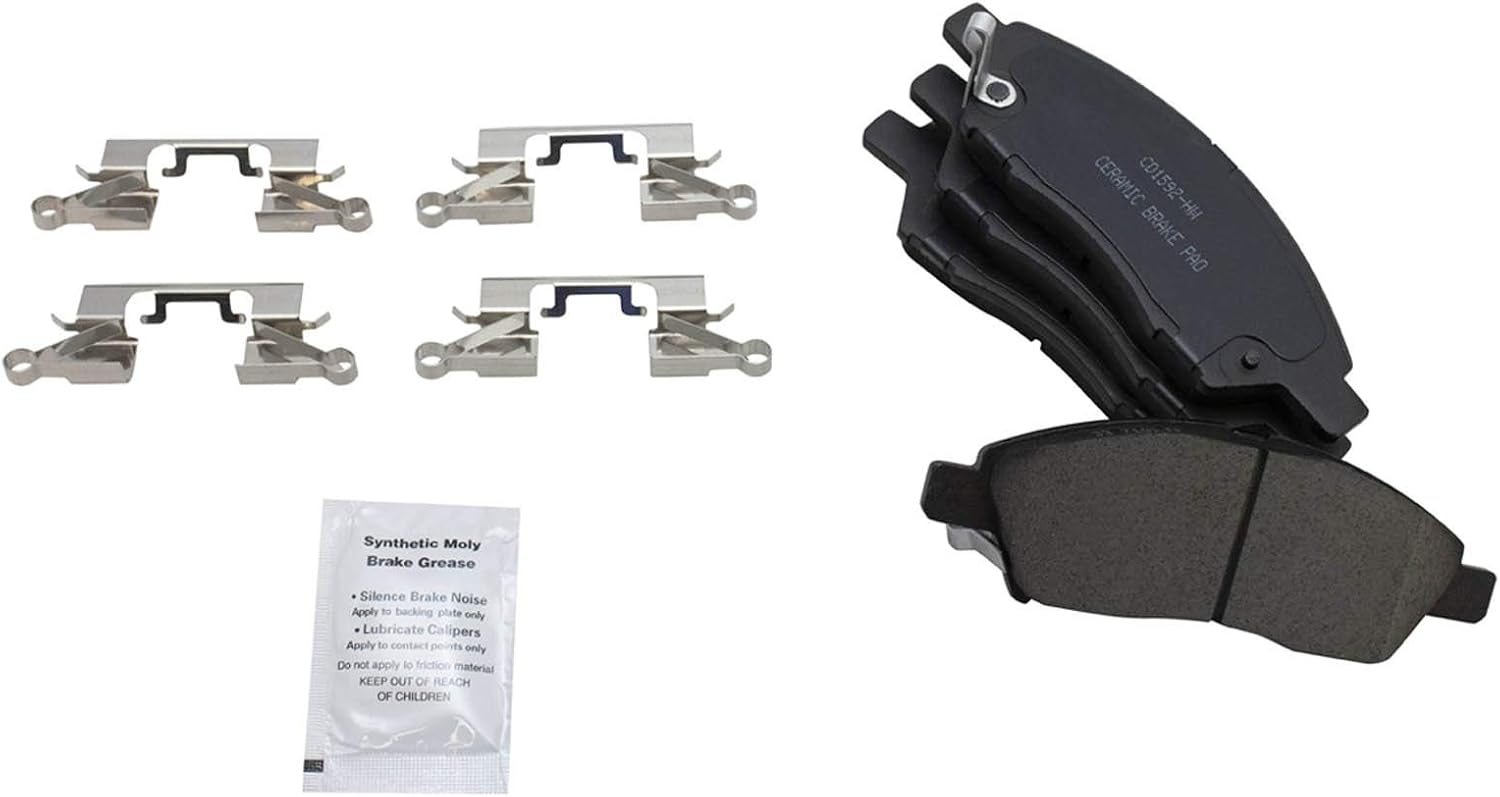 TRQ Front Brake Pad and Rotor Set Ceramic G Coated Vented Rotors Compatible with 2012-2018 Nissan Versa 2014-2018 Versa Note