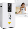 Instant Hot Water Dispenser, Wall-Mounted Hot Water Dispenser, Automatic Commercial Water Boiler with LCD Display for Coffee Home Office,White-60L/H