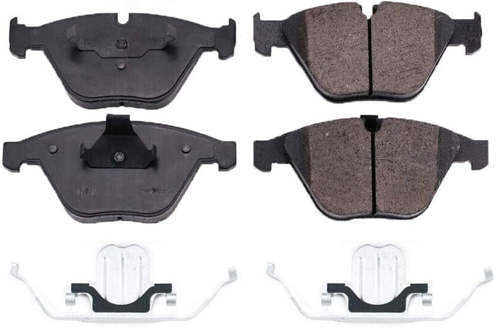 Detroit Axle - Front Brake Calipers w/Bracket + Ceramic Brake Pads Replacement for BMW 323i 328i xDrive X1 328xi - 4pc Set