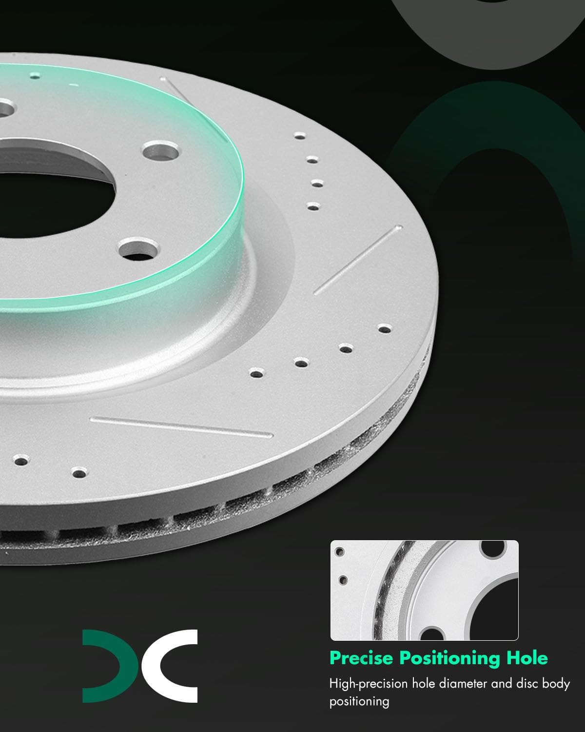 SCITOO - Brake Kits For Nissan For Altima 2013-2023 Front Drilled Slotted Brake Rotors and Semi Metallic Brakes Pads Replacement: D1650-8878;31464