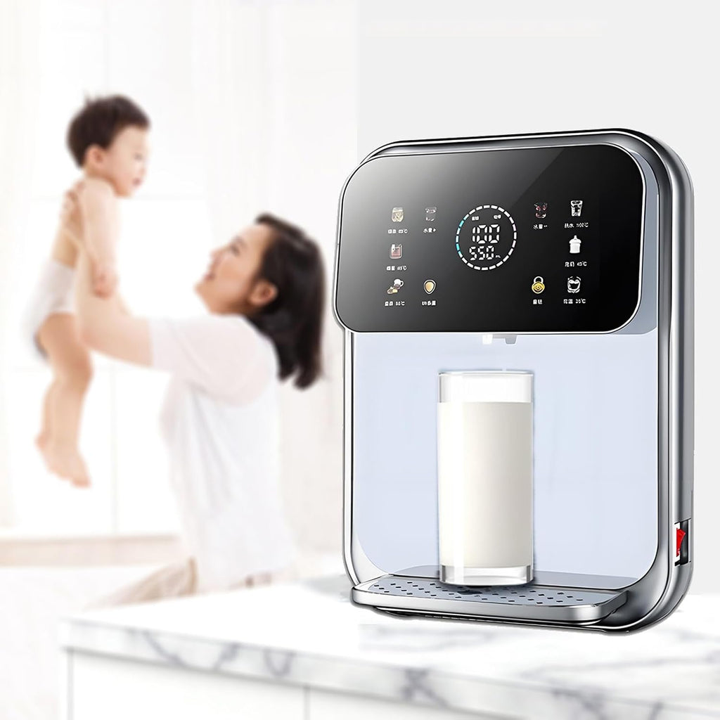 Instant Hot Water Dispenser for Quick Boiling & Dispense, Precise Temperature Control, 5 Temperatures & 5 Water Volume, with Touchscreen & Child Lock for Home(White)