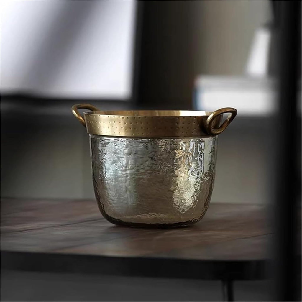 Ice Buckets for Parties, Decoration Retro Style Handmade Metal Insulated Ice Bucket Great
