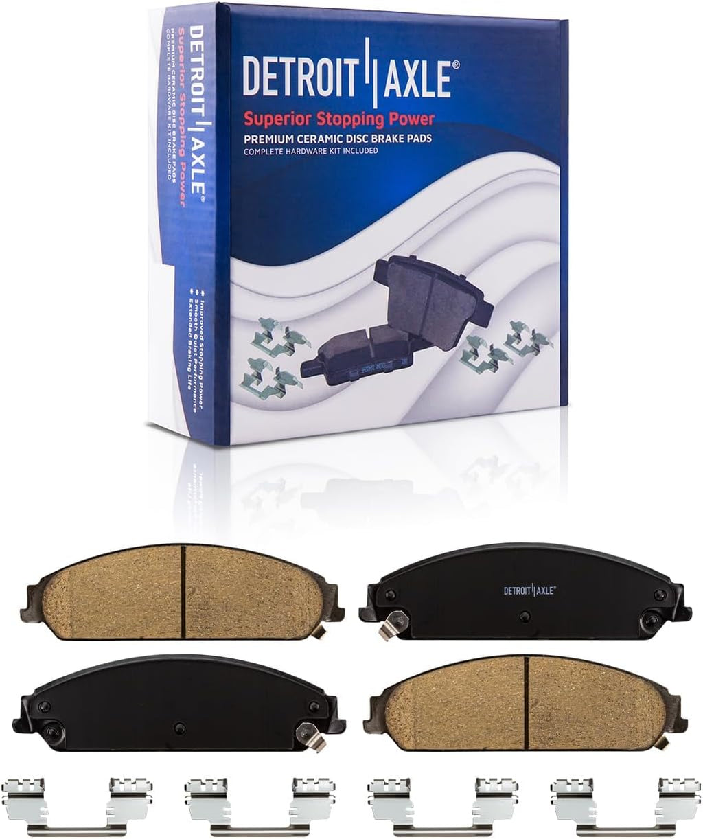Detroit Axle - AWD Brake Kit for 2007-2020 Dodge Charger 2007-2008 Magnum Disc Brake Rotors Ceramic Brakes Pads Replacement : 13.58' inch Front and 13.78' inch Rear Rotors