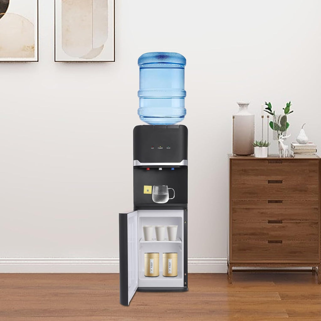 Top Load Hot & Cold & Warm Water Dispenser, Electric Floor Mount Water Cooler Dispenser with Child Safety Lock, Suitable for Home and Commercial, Used in Homes, Restaurants, Companies, Hospitals