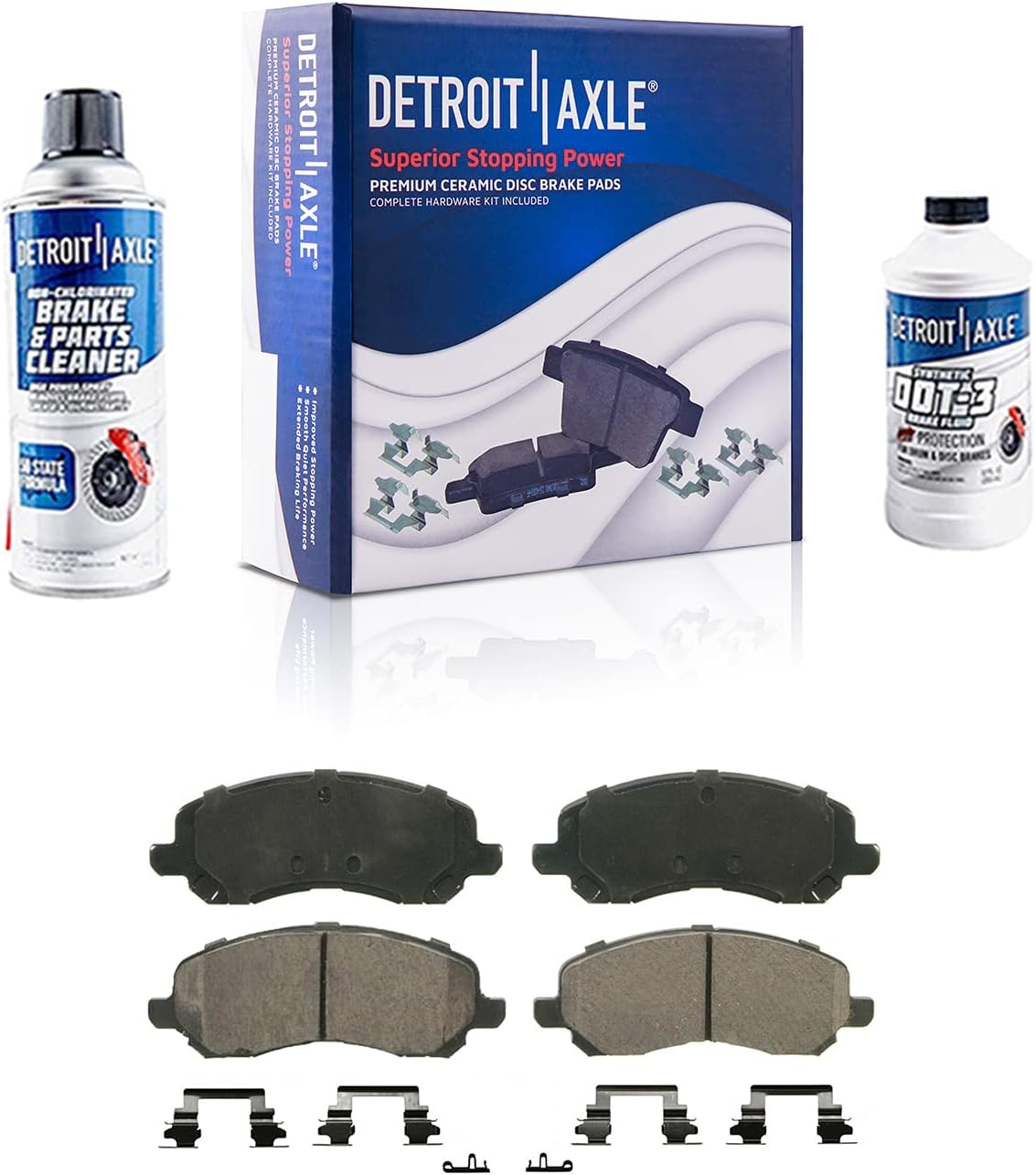 Detroit Axle - Front Brake Kit for Chrysler 200 Sebring Dodge Caliber Avenger Jeep Patriot Compass Drilled & Slotted Brake Rotors Ceramic Brake Pads Brake Calipers Replacement [11.57 inch Rotors]
