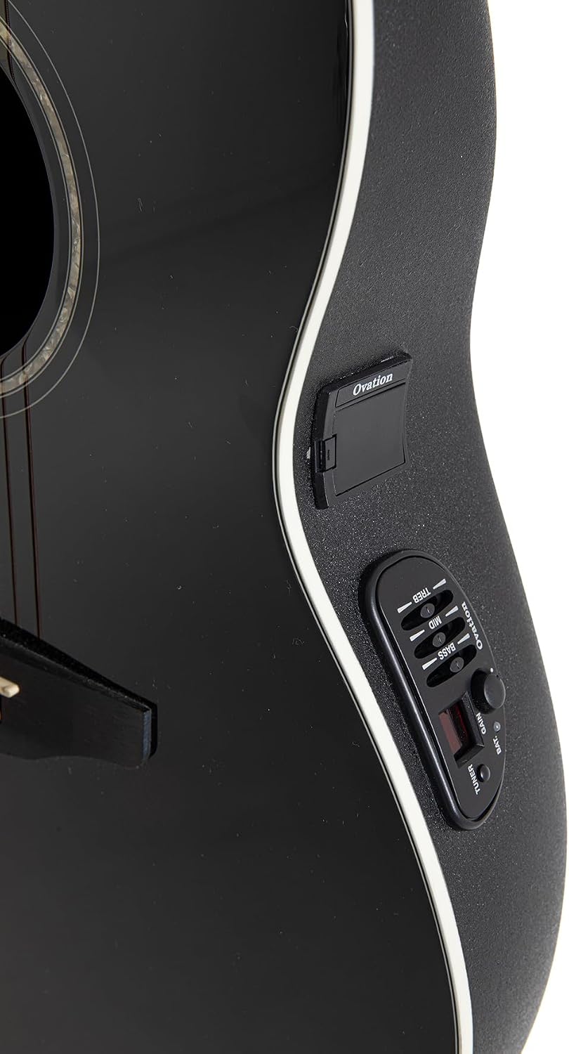 Ovation Celebrity Standard CS24L-5G Mid-depth Left-handed Acoustic-electric Guitar - Black