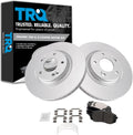 TRQ Front Brake Pad and Rotor Set Ceramic Coated Vented Rotors Compatible with 2017-2019 Hyundai Sonata 2018-2021 Kona 2018-2020 Elantra GT Kia Optima 2019-2021 Veloster 2017-2018 Soul 2021 Seltos