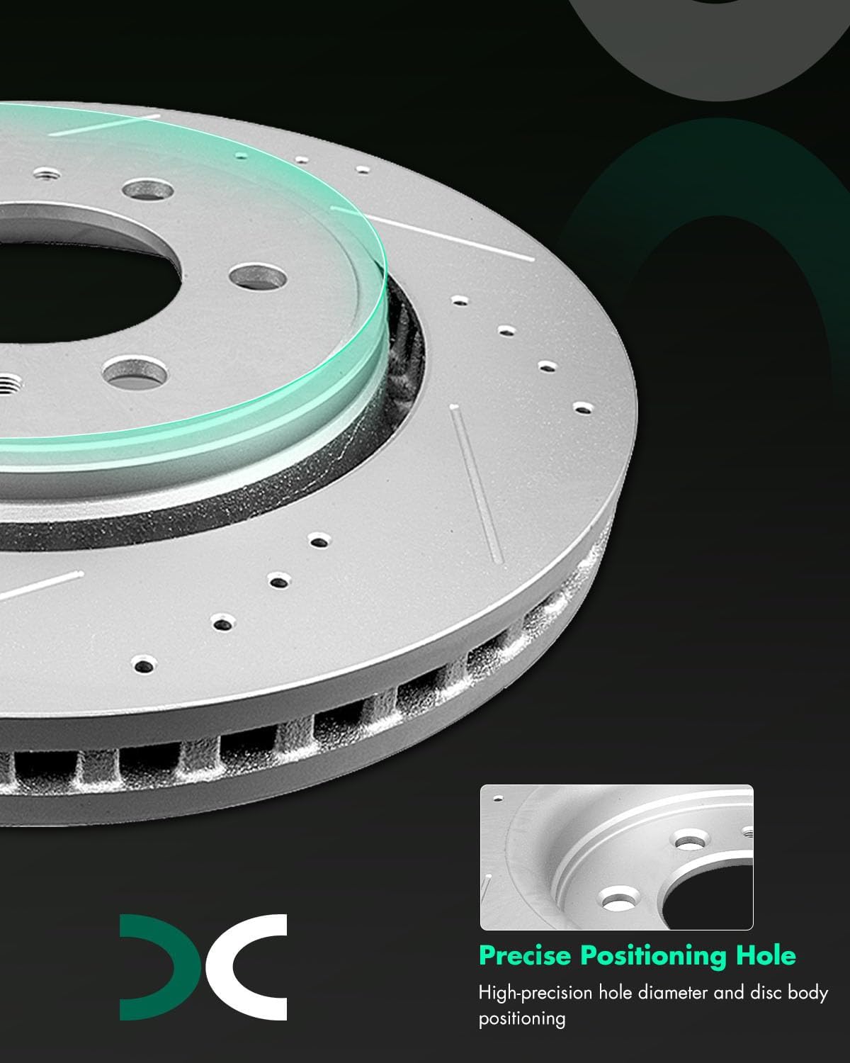 SCITOO - Brake Kits For Ford For Expedition 2010-2021,For F-150 2010-2020,For Lincoln For Navigator 2010-2021 Front Drilled Slotted Brake Rotors and Semi Metallic Brakes Pads Replacement: 54153;D1414