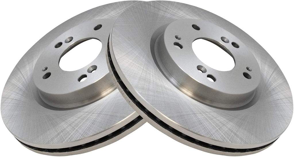 TRQ Front Brake Pad and Rotor Set Ceramic Vented Rotors Calipers Compatible with 2011-2014 Chrysler 200 2008-2014 Dodge Avenger Caliber 2007-2017 Jeep Compass Patriot