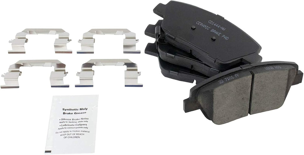 TRQ Front Brake Pad and Rotor Set Ceramic Vented Rotors Calipers Compatible with 2011-2014 Hyundai Sonata