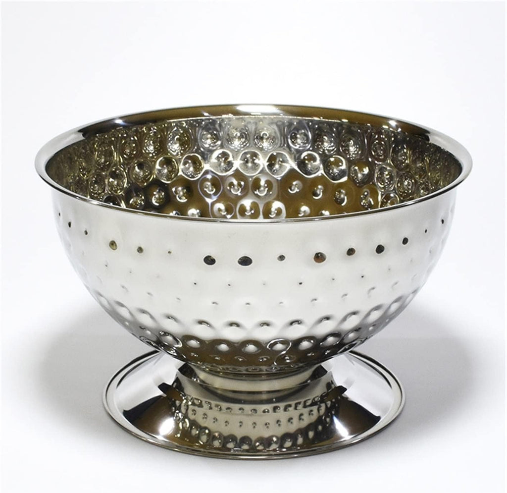Ice Buckets Ice Bucket Container Multifunctional Champagne Basin Stainless Steel Hammer Basin Bar Ktv Ice Wine Basin for Families, Parties Insulated Ice Bucket (Color : A)