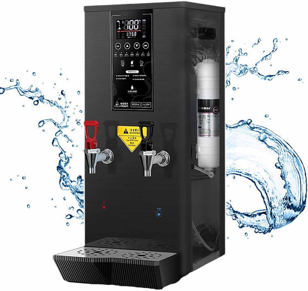 Automatic Hot Water Dispenser, Stepping Type Boiling Water Machine, Digital Temperature Control, Support Timer, Stainless Steel Water Boiler, for Offices, Coffee Shops,Black