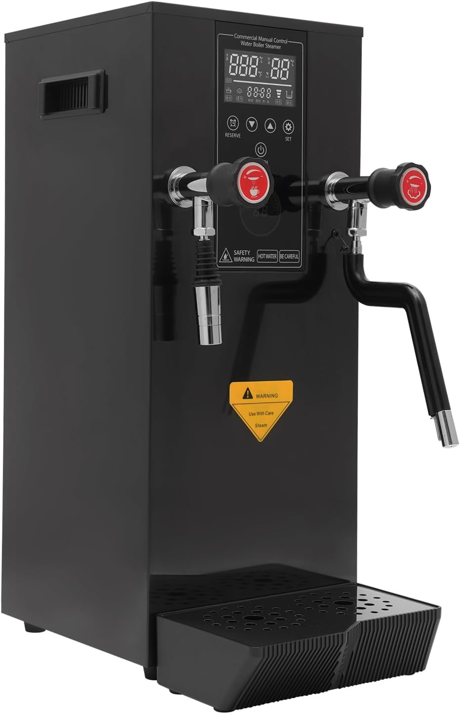 Step-Heating Commercial Hot Water Dispenser Countertop 3000W Fast Ready Water Boiler Machine Automatic 12L Water Boiler for Restaurant, Home, Office(12L,Black)