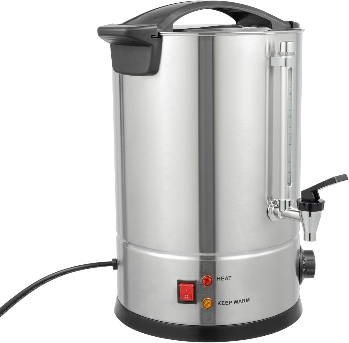 12L WantJoin Electric Heating Beverage Dispenser, 1500W Hot Drink Dispenser 304 Stainless Steel Interior Insulated Beverage Heaters Cold & Hot Water Dispenser with Spigot for Coffee Tea Milk
