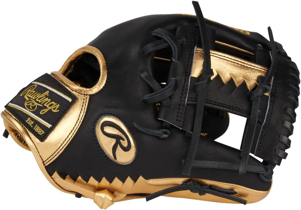 Rawlings Heart of The Hide GOTM June 2024 PROGOLDYVIII 11.5 Inch Baseball Glove Right Hand Throw, Black