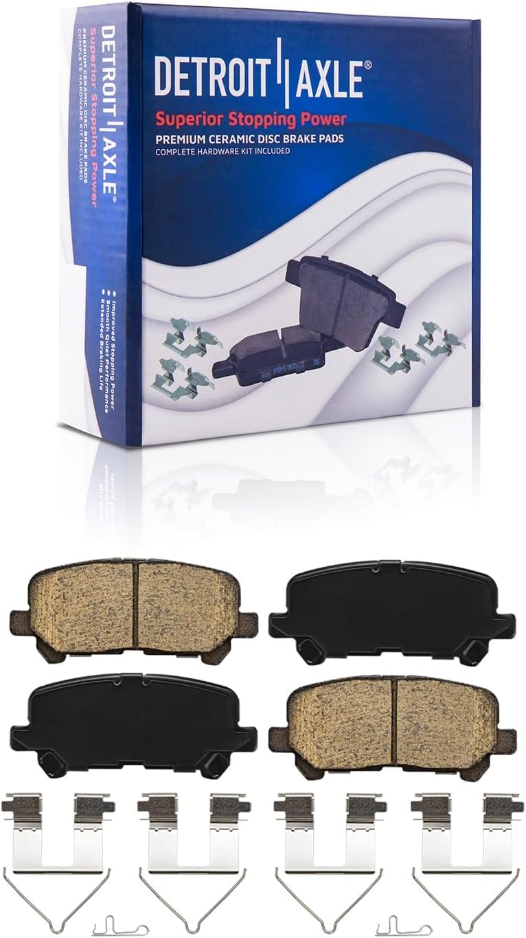 Detroit Axle - 10pc Brake Kit for Acura 2014-2016 MDX, Disc Brakes Rotors Ceramic Brake Pads 2014 2015 2016 Replacement: 12.60' inch Front and 12.98' inch Rear Rotors