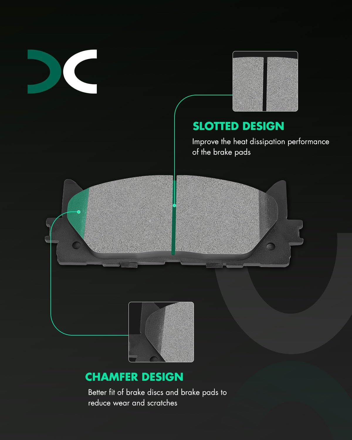 SCITOO Front 11.65' Brake Pads and Rotors Kits Fit For Lexus ES300h 2013-2018,For Lexus ES350 2007-2018,For Toyota Avalon 2008-2018,For Toyota For Camry 2007-2017