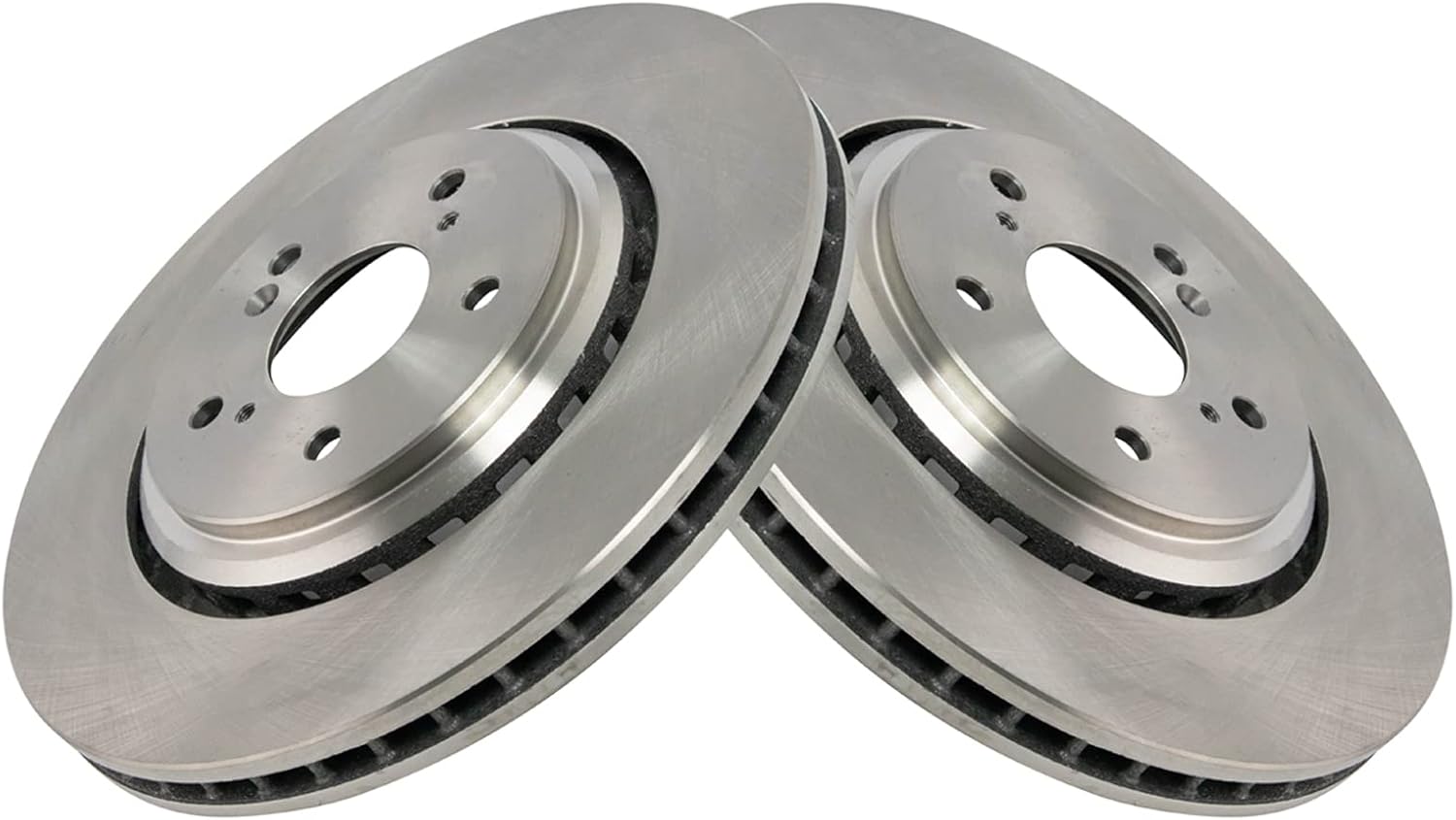 TRQ Front Ceramic Brake Pad and Rotor Set Compatible with 2015-2020 Acura TLX with 320mm Front Rotors