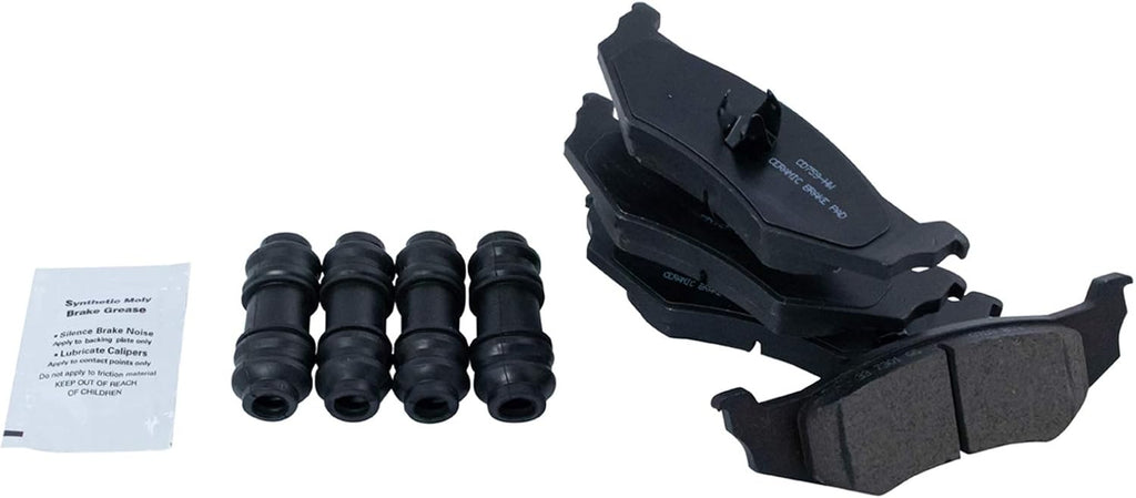 TRQ Front and Rear Brake Pad and Rotor Set Ceramic Compatible with 1999-2004 Chrysler 300M Dodge Intrepid 1998-2004 Concorde 1999-2001 LHS