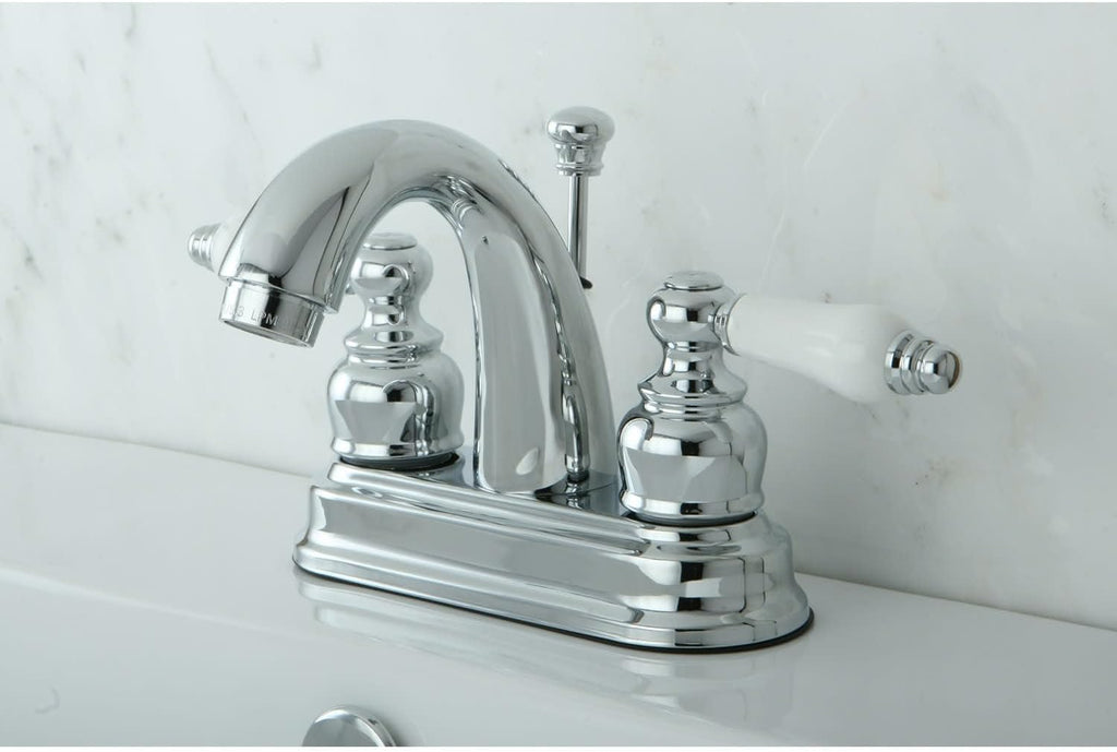 Kingston Brass KB5617PL Restoration 4-Inch Centerset Bathroom Faucet, Brushed Brass