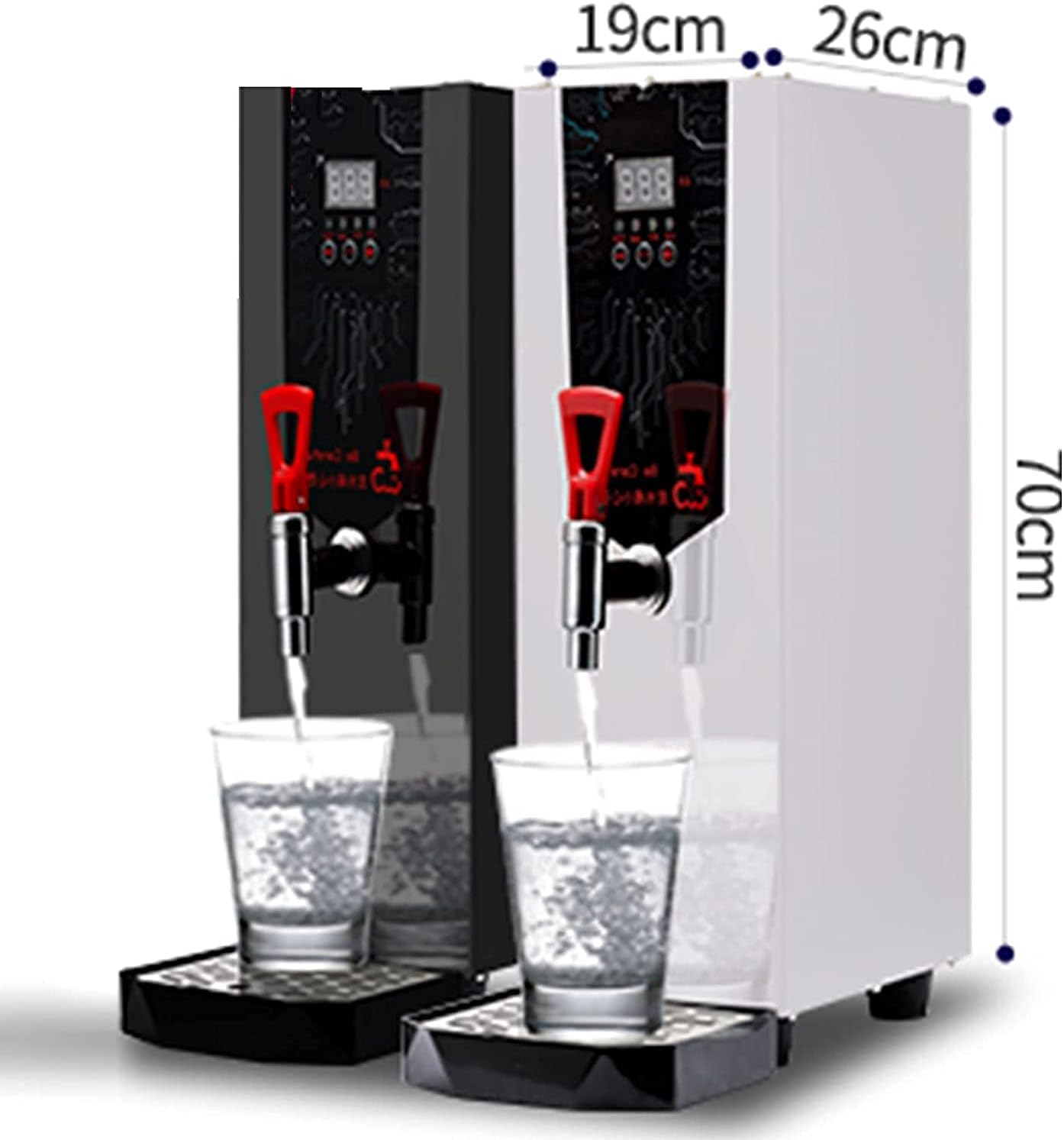 Heating Large-Capacity Water Dispenser, Automatic Large-Capacity Electric Heating Water Boiler for Commercial Milk Tea Shops,White