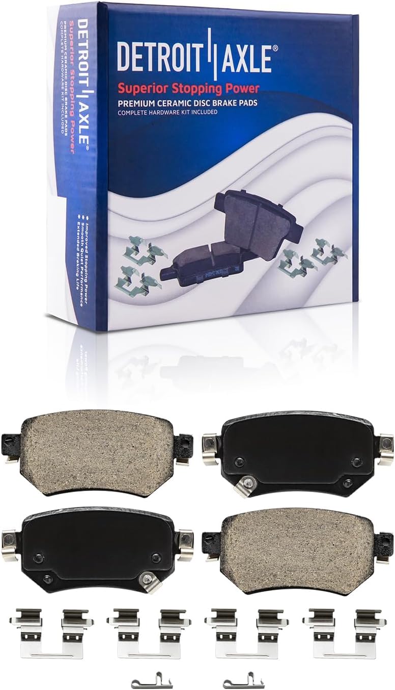 Detroit Axle - Brake Kit for 2016-2021 Mazda 6, Disc Brakes Rotors Ceramic Brake Pads with Hardware Replacement : 11.69' inch Front and 10.94' inch Rear Rotors