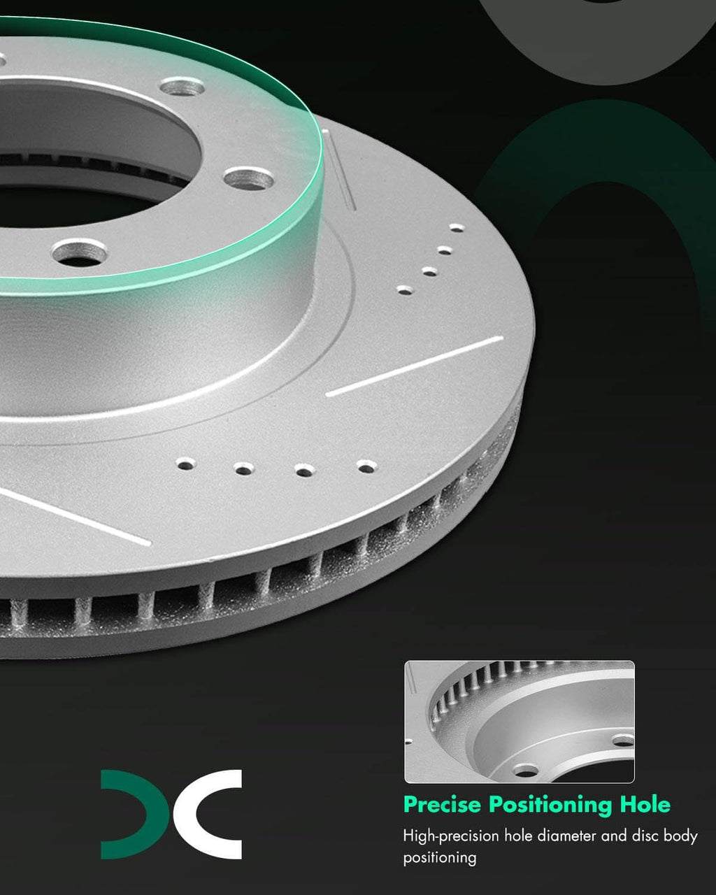 SCITOO - Brake Kits For Toyota For 4Runner 2003-2009,For Toyota For FJ Cruiser 2007-2014,For Tacoma 2005-2021 Front Drilled Slotted Brake Rotors and Ceramic Brakes Pads Replacement: 31327;D976-7877