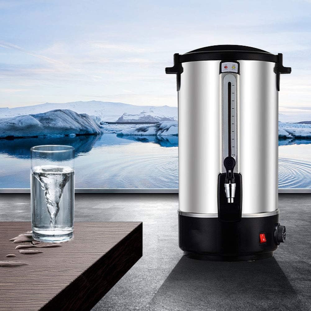 Generic Water Dispenser, Commercial Electric Hot Water Boiler and Warmer Insulated Barrel Double Walled Beverage Dispenser with Spigot for Hot Water Milk Tea Coffee Juice, Home Party Use, 12L