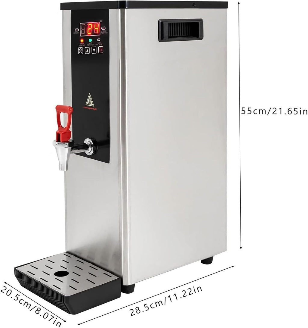 2400W Electric Hot Water Dispenser, 10L Automatic Boiling Water Machine with Faucet & LCD, Great for Office, Home Use, Commercial Water Boiler